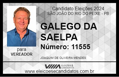 Candidato GALEGO DA SAELPA  2024 - SÃO JOÃO DO RIO DO PEIXE - Eleições