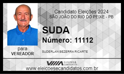 Candidato SUDA 2024 - SÃO JOÃO DO RIO DO PEIXE - Eleições