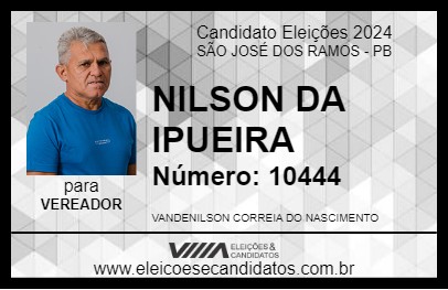 Candidato NILSON DA IPUEIRA 2024 - SÃO JOSÉ DOS RAMOS - Eleições