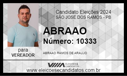 Candidato ABRAAO 2024 - SÃO JOSÉ DOS RAMOS - Eleições