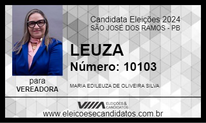 Candidato LEUZA 2024 - SÃO JOSÉ DOS RAMOS - Eleições