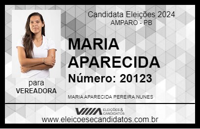 Candidato MARIA APARECIDA 2024 - AMPARO - Eleições