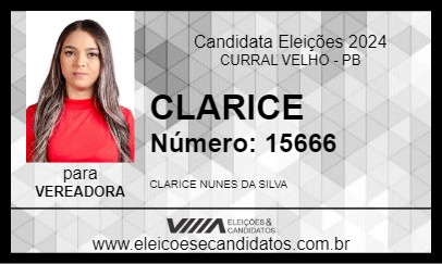 Candidato CLARICE 2024 - CURRAL VELHO - Eleições