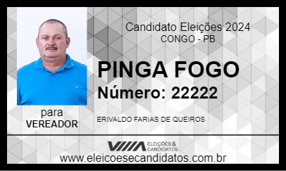 Candidato PINGA FOGO 2024 - CONGO - Eleições