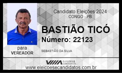 Candidato BASTIÃO TICÓ 2024 - CONGO - Eleições