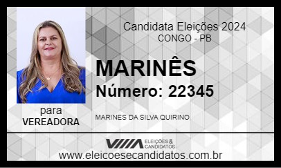 Candidato MARINÊS 2024 - CONGO - Eleições