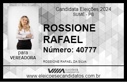 Candidato ROSSIONE RAFAEL 2024 - SUMÉ - Eleições