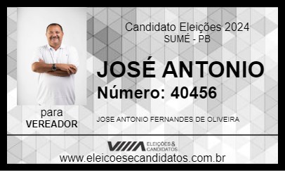 Candidato JOSÉ ANTONIO 2024 - SUMÉ - Eleições