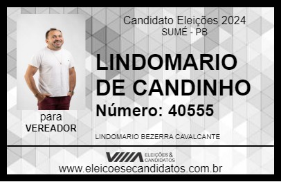 Candidato LINDOMARIO DE CANDINHO 2024 - SUMÉ - Eleições