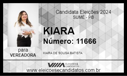 Candidato KIARA 2024 - SUMÉ - Eleições