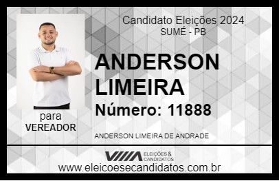 Candidato ANDERSON LIMEIRA 2024 - SUMÉ - Eleições