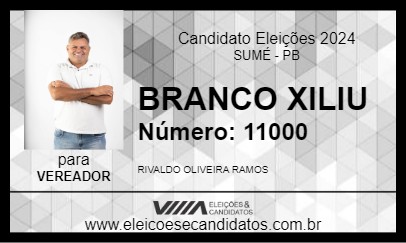 Candidato BRANCO XILIU 2024 - SUMÉ - Eleições