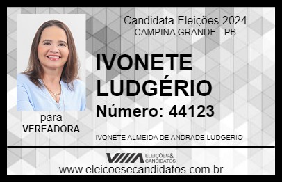 Candidato IVONETE LUDGÉRIO 2024 - CAMPINA GRANDE - Eleições