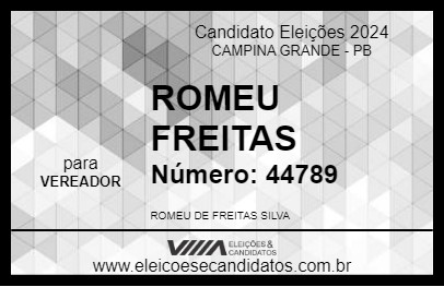 Candidato ROMEU FREITAS 2024 - CAMPINA GRANDE - Eleições