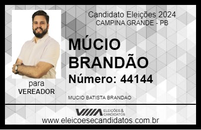 Candidato MÚCIO BRANDÃO 2024 - CAMPINA GRANDE - Eleições