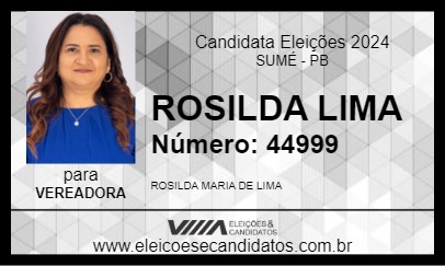 Candidato ROSILDA LIMA 2024 - SUMÉ - Eleições