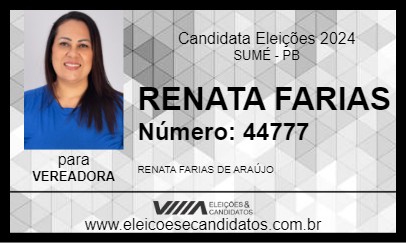 Candidato RENATA FARIAS 2024 - SUMÉ - Eleições