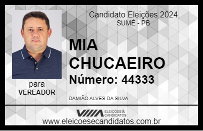 Candidato MIA CHUCAEIRO 2024 - SUMÉ - Eleições