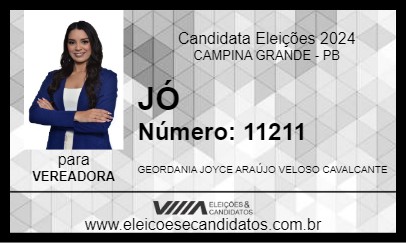 Candidato JÓ 2024 - CAMPINA GRANDE - Eleições