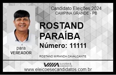 Candidato ROSTAND PARAÍBA 2024 - CAMPINA GRANDE - Eleições