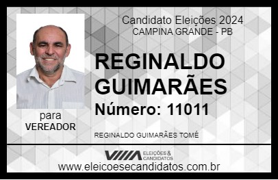 Candidato REGINALDO GUIMARÃES 2024 - CAMPINA GRANDE - Eleições