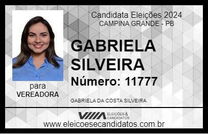 Candidato GABRIELA SILVEIRA 2024 - CAMPINA GRANDE - Eleições