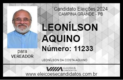 Candidato LEONÍLSON AQUINO 2024 - CAMPINA GRANDE - Eleições