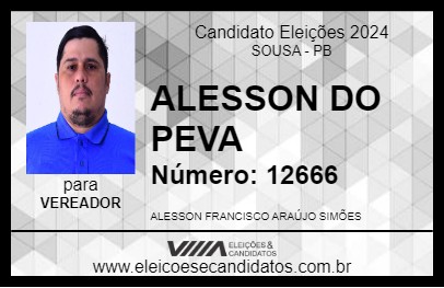 Candidato ALESSON DO PEVA 2024 - SOUSA - Eleições