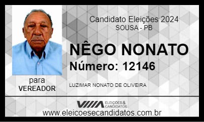 Candidato NÊGO NONATO 2024 - SOUSA - Eleições