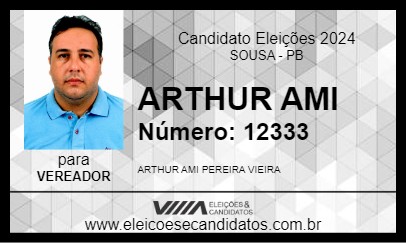 Candidato ARTHUR AMI 2024 - SOUSA - Eleições