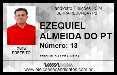 Candidato EZEQUIEL ALMEIDA DO PT 2024 - SERRA REDONDA - Eleições