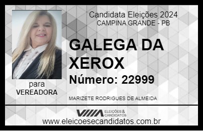 Candidato GALEGA DA XEROX 2024 - CAMPINA GRANDE - Eleições