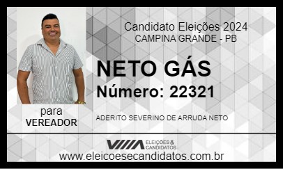 Candidato NETO GÁS 2024 - CAMPINA GRANDE - Eleições