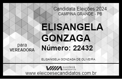 Candidato ELISANGELA GONZAGA 2024 - CAMPINA GRANDE - Eleições