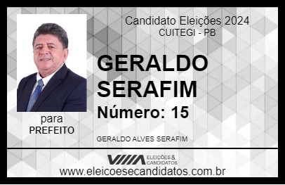 Candidato GERALDO SERAFIM 2024 - CUITEGI - Eleições