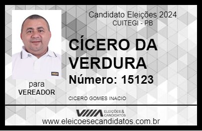 Candidato CÍCERO DA VERDURA 2024 - CUITEGI - Eleições