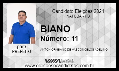 Candidato BIANO 2024 - NATUBA - Eleições