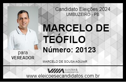 Candidato MARCELO DE TEÓFILO 2024 - UMBUZEIRO - Eleições