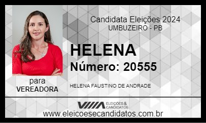 Candidato HELENA 2024 - UMBUZEIRO - Eleições