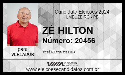 Candidato ZÉ HILTON 2024 - UMBUZEIRO - Eleições