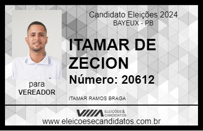 Candidato ITAMAR DE ZECION 2024 - BAYEUX - Eleições