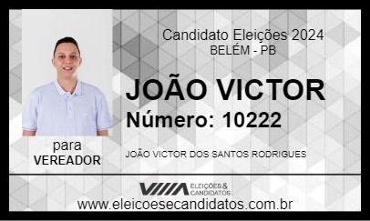 Candidato JOÃO VICTOR 2024 - BELÉM - Eleições