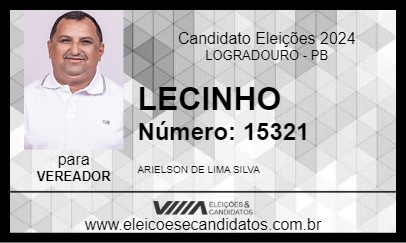 Candidato LECINHO 2024 - LOGRADOURO - Eleições