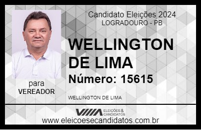 Candidato WELLINGTON DE LIMA 2024 - LOGRADOURO - Eleições