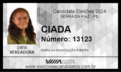 Candidato CIADA  2024 - SERRA DA RAIZ - Eleições