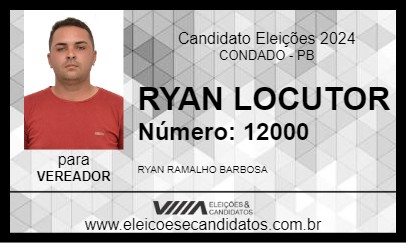 Candidato RYAN LOCUTOR 2024 - CONDADO - Eleições