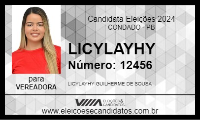 Candidato LICYLAYHY 2024 - CONDADO - Eleições