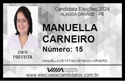 Candidato MANUELLA CARNEIRO 2024 - ALAGOA GRANDE - Eleições