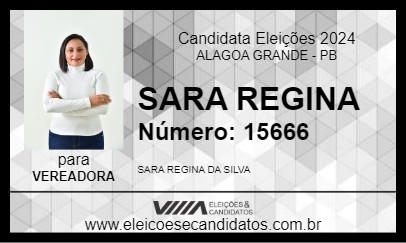 Candidato SARA REGINA 2024 - ALAGOA GRANDE - Eleições