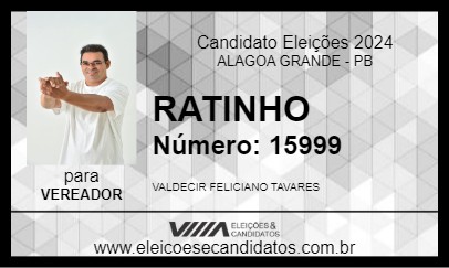 Candidato RATINHO 2024 - ALAGOA GRANDE - Eleições